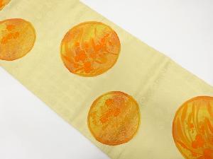 花丸模様織り出し　名古屋帯